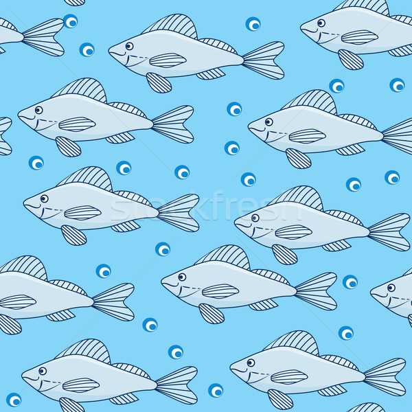 	school of fish in the water, seamless pattern. Stock photo © g215