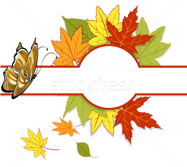 	banner with autumn leaves Stock photo © g215