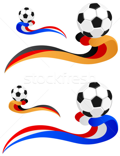 Futball virrasztás zászló futball sport hullám Stock fotó © g215