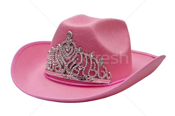 pink cowboy hat isolated on white background Stock photo © g215