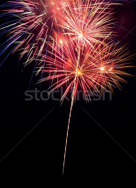 Tűzijáték éjszakai ég égbolt boldog fény művészet Stock fotó © gabes1976