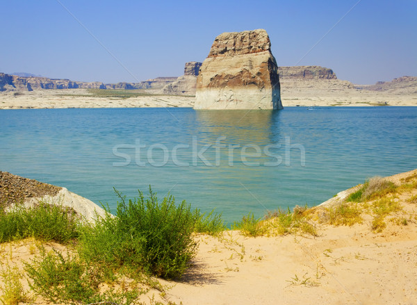 Lone Rock in Lake Powell, Page, Arizona Stock photo © gabes1976