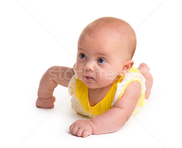 Bonitinho bebê isolado branco criança fundo Foto stock © gabes1976