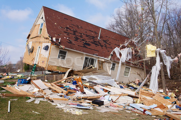 Tornado 15 domu uszkodzony Oregon 2012 Zdjęcia stock © gabes1976