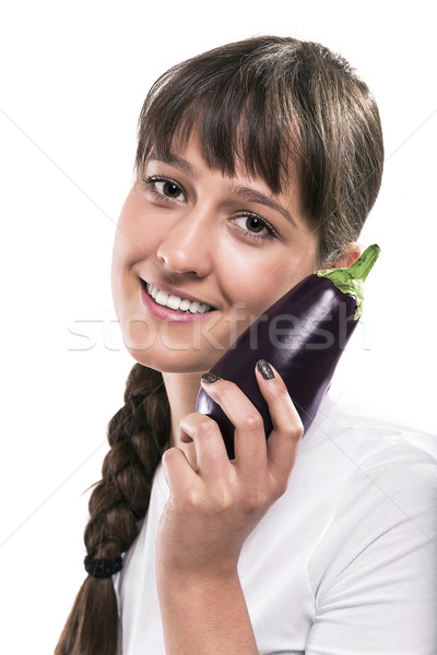 Purple eggplant Stock photo © gabor_galovtsik