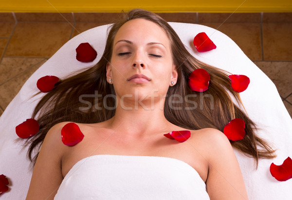 Beautiful woman at the beautician. Stock photo © gabor_galovtsik