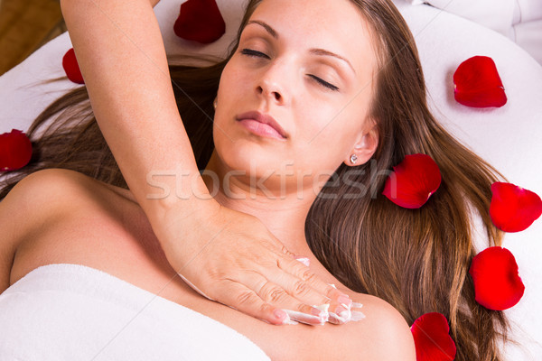 Beautiful woman at the beautician. Stock photo © gabor_galovtsik