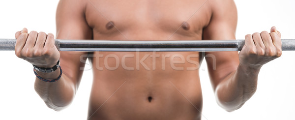 [[stock_photo]]: Haltérophilie · homme · poids · fitness