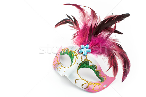 Carnival mask with feathers and diamon Stock photo © gavran333