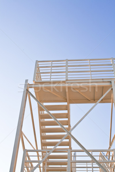 White Stairway to haven - sunset Stock photo © gavran333