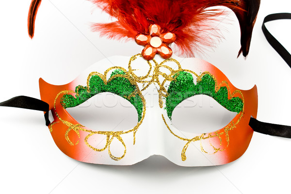 Carnival mask with feathers and diamond Stock photo © gavran333