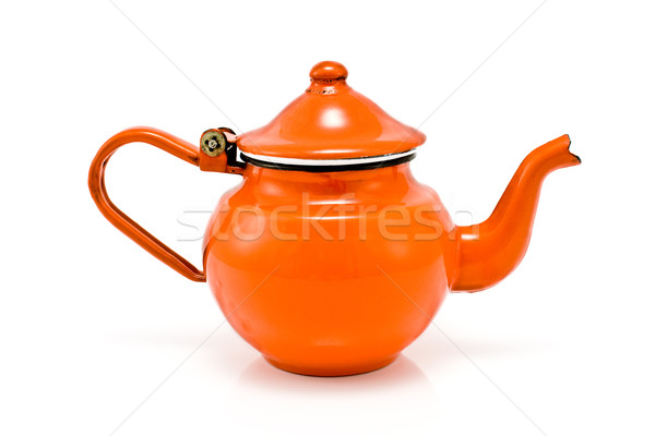 Old red rustic tea pot Stock photo © gavran333