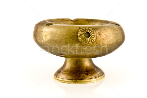 古い アンティーク 真鍮 灰皿 孤立した 白 ストックフォト © gavran333