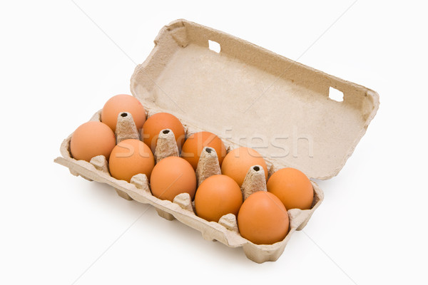 Eggs in a carton box Stock photo © Gbuglok