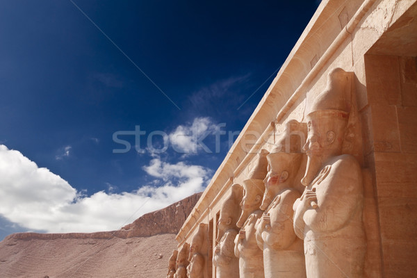 Stone statues in Egyptian temple Stock photo © Gbuglok