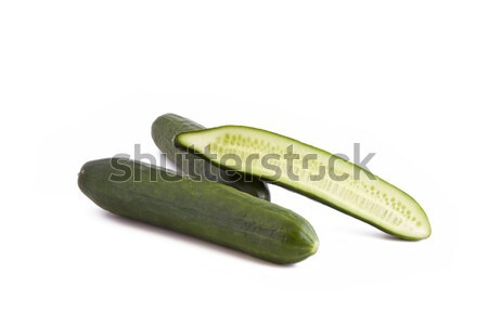 綠色 黃瓜 蔬菜 新鮮 黃瓜 孤立 商業照片 © Gbuglok