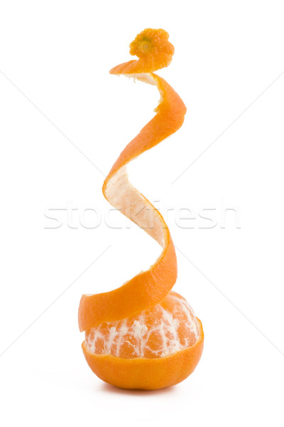 Pelado mandarina frescos aislado blanco naturaleza Foto stock © Gbuglok