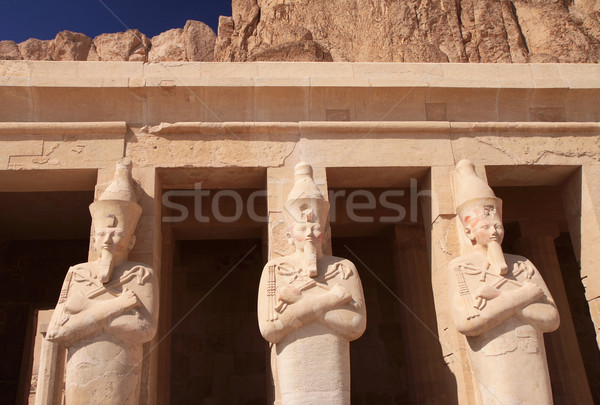 石 埃及人 寺廟 三 古 埃及 商業照片 © Gbuglok