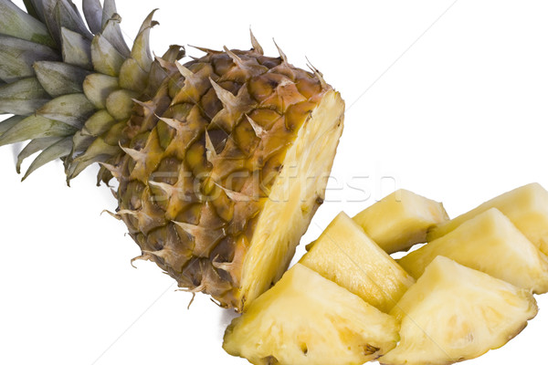 Pina frutas maduro rebanadas aislado blanco Foto stock © Gbuglok