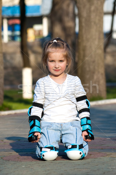 little girl in roller skates Stock photo © GekaSkr