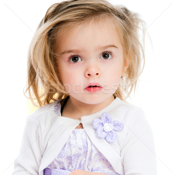 Bella bambina ritratto cute bianco faccia Foto d'archivio © GekaSkr