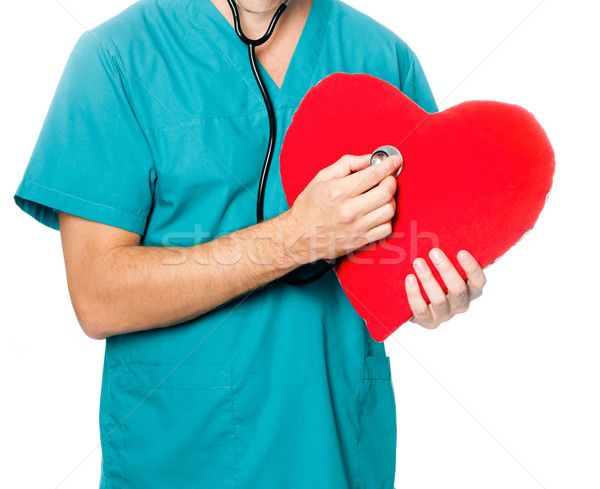 Médecin rouge coeur médecin de sexe masculin [[stock_photo]] © GekaSkr