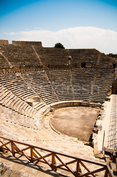 Alten Amphitheater Stadt Türkei Mitte asia Stock foto © GekaSkr