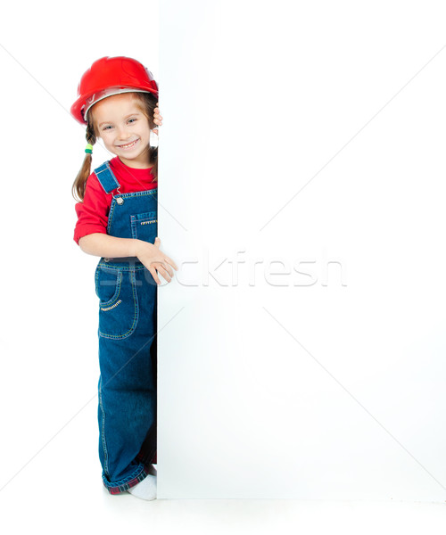 Petite fille cute construction casque fille [[stock_photo]] © GekaSkr