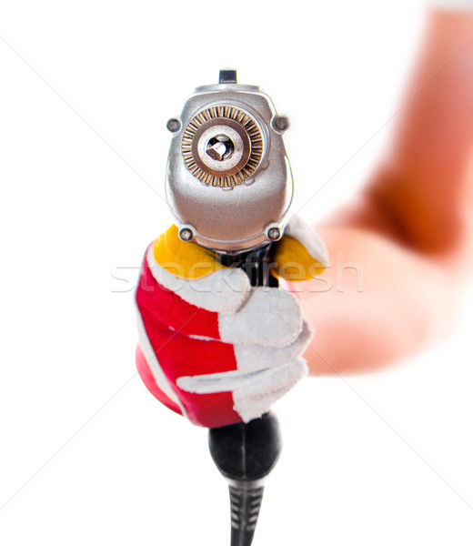 gloved hand with drill Stock photo © GekaSkr