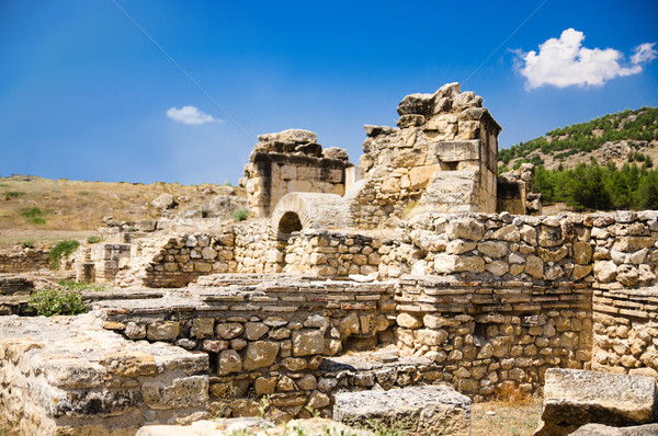 Vechi ruine Turcia rutier constructii apus Imagine de stoc © GekaSkr