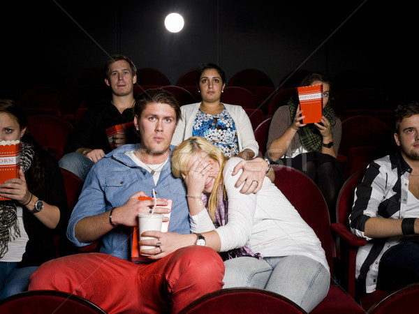 Young couple at cinema Stock photo © gemenacom