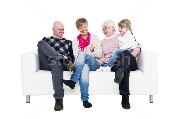 3  世代 家族 女性 両親 娘 ストックフォト © gemenacom