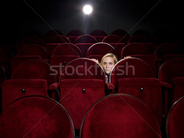 Afraid young woman Stock photo © gemenacom