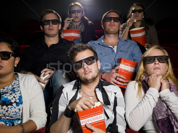 Scared movie spectators Stock photo © gemenacom