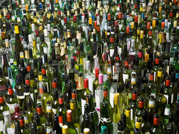 Foto stock: Botellas · fotograma · completo · vacío · resumen · vidrio · contenedor
