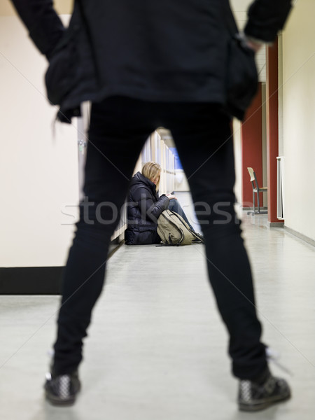 Jeune femme école jeunes Homme étudiant Homme [[stock_photo]] © gemenacom