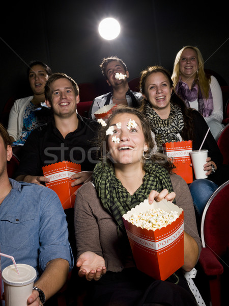 Eating popcorn at the cinema Stock photo © gemenacom