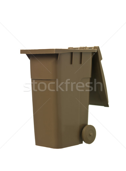 Stock photo: Brown Recycling Bin