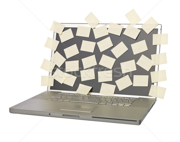 筆記本電腦 空的 灰色 孤立 白 業務 商業照片 © gemenacom
