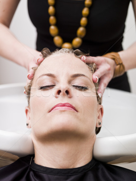 Friseursalon Situation entspannenden Schönheit Service Stock foto © gemenacom