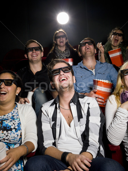 Happy people at the cinema Stock photo © gemenacom