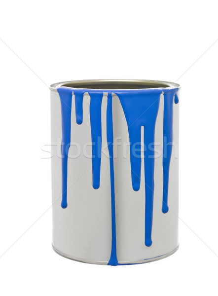 Paint Can with Blue spill Stock photo © gemenacom