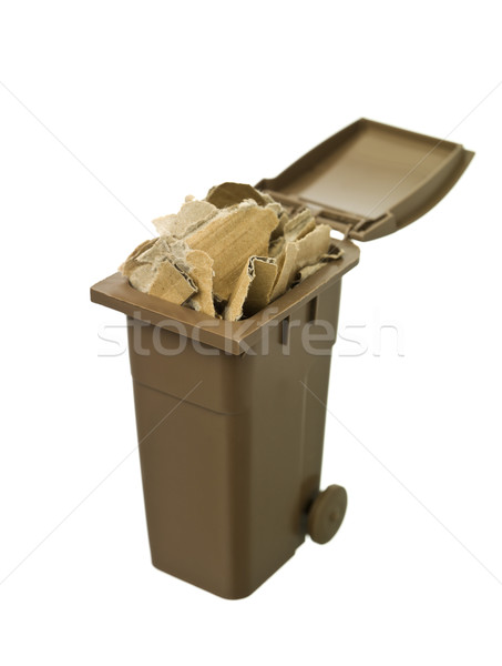 Recycling bin with cardboard paper Stock photo © gemenacom