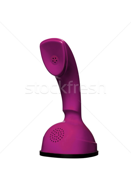 Różowy vintage kobra telefon odizolowany biały Zdjęcia stock © gemenacom