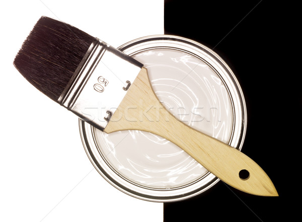 Paint can with brush Stock photo © gemenacom