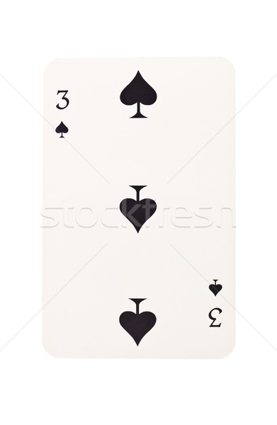 Drie spades geïsoleerd witte zwarte succes Stockfoto © gemenacom