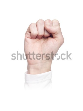 Carta linguagem gestual isolado branco multidão assinar Foto stock © gemenacom
