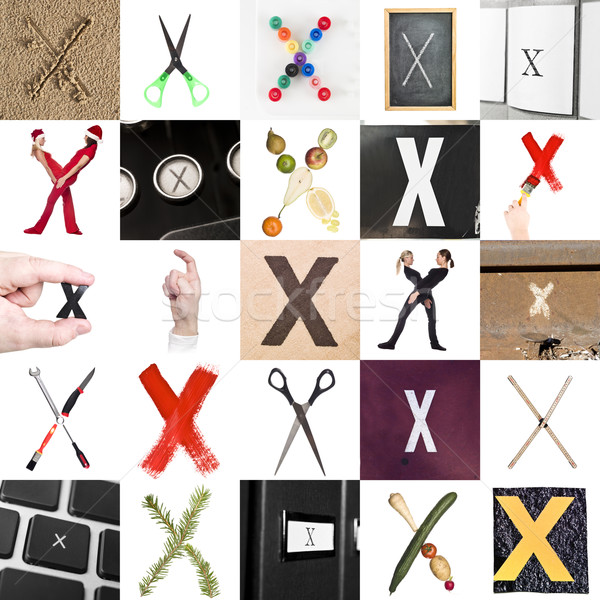 Collage of Letter X Stock photo © gemenacom