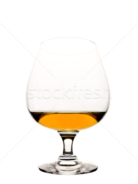 Cam konyak yalıtılmış beyaz alkol birahane Stok fotoğraf © gemenacom