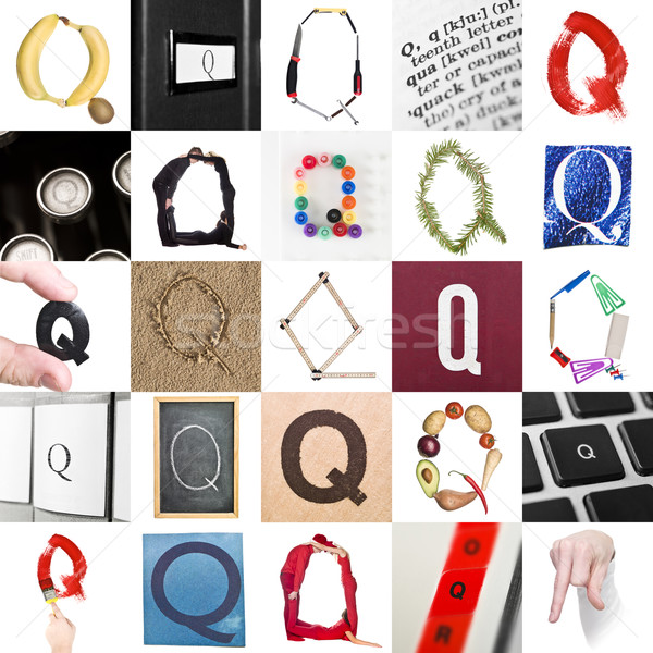 Collage of Letter Q Stock photo © gemenacom